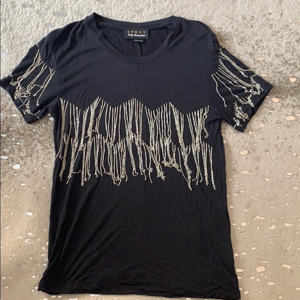 The Kooples chain fringe t shirt
